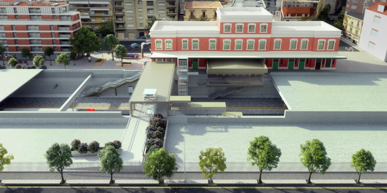 Maqueta de la estación de Renfe de Vilafranca del Penedès (Barcelona) cuando terminen las obras.