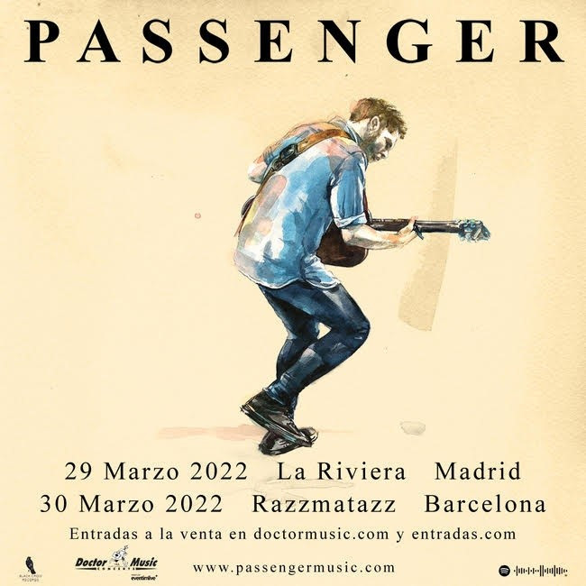 Los conciertos de Passenger en Barcelona y Madrid se aplazan a 2022